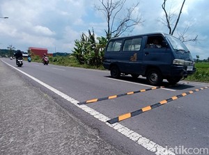 Kerap Dipakai Balap Liar, Jalan Mancasan Gamping Dipasangi Pita Penggaduh