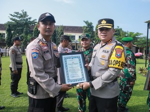 31 Personel Polisi-TNI di Jombang Diganjar Penghargaan
