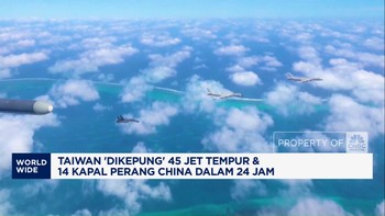 Video: Taiwan 'Dikepung' 45 Jet Tempur & 14 Kapal Perang China