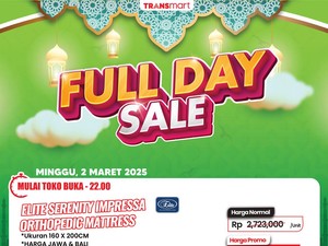 Beli Kasur Empuk di Transmart Full Day Sale, Diskon hingga Rp 1 Jutaan
