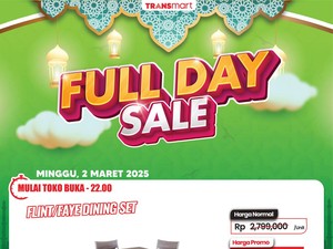 Cuma di Transmart Full Day Sale, Satu Set Meja Makan Banting Harga Jadi Segini