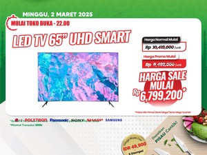Transmart Full Day Sale Datang Lagi, LED TV 65 UHD Smart Hemat Rp 3 Jutaan
