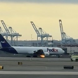 Mesin Terbakar, Pesawat FedEx Mendarat Darurat Usai Tabrak Burung