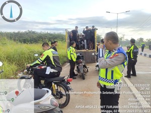 Polisi Amankan 20 Motor Saat Aksi Balap Liar di Prabumulih