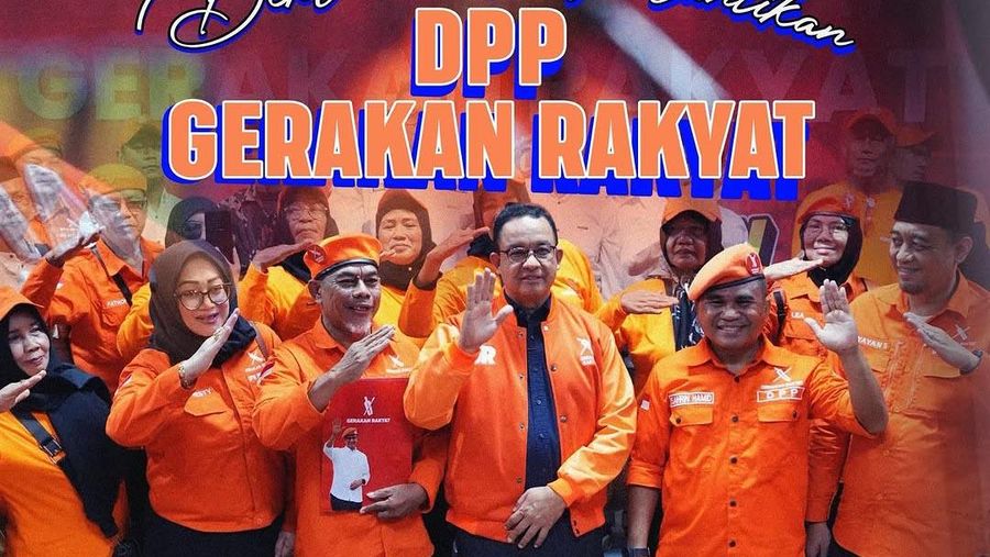 Anies Baswedan menghadiri peresmian sekaligus pelantikan DPP Gerakan Rakyat. (Instagram/aniesbaswedan)