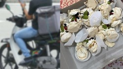 Duh! Pesanan Kue Ini Hancur Gegara Sopir Pengantar Tak Hati-hati