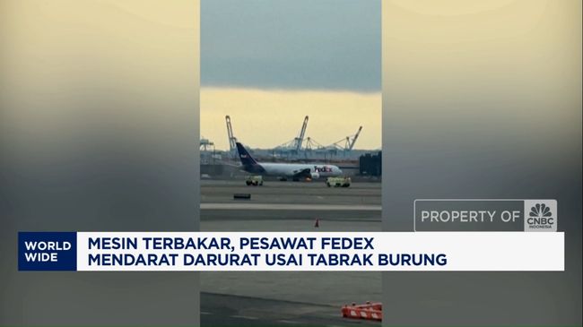 Video: Ini Penyebab Pesawat FedEx Mendarat Darurat dan Mesin Terbakar