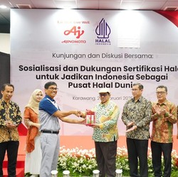 Babe Haikal Blusukan ke Pabrik Ajinomoto, Dorong Ekosistem Halal RI
