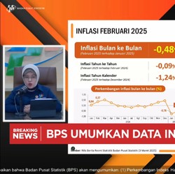 Video: Lagi! BPS Catat Deflasi 0,48% (mtm) di Februari 2025