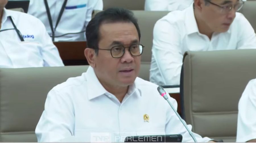 Menteri Perdagangan Budi Santoso saat rapat dengan Komisi VI DPR RI. (Tangkapan Layar Youtube DPR RI)