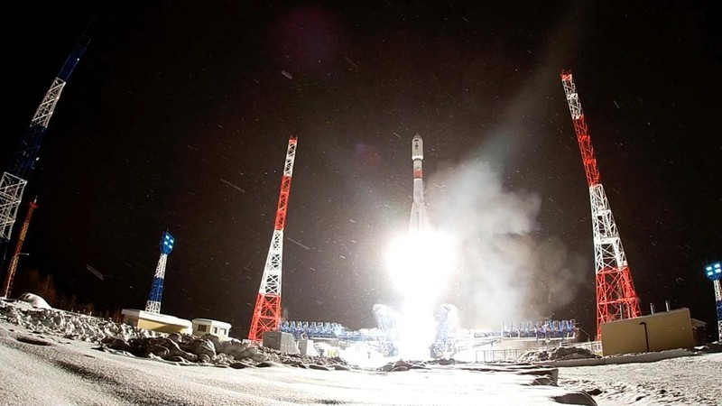 A Soyuz-2.1b rocket booster carrying a spacecraft for defence purposes blasts off from its launchpad at the Plesetsk Cosmodrome in the Arkhangelsk region, Russia, in this still image from video released March 3, 2025. Russian Defence Ministry/Handout via REUTERS ATTENTION EDITORS - THIS IMAGE HAS BEEN SUPPLIED BY A THIRD PARTY. NO RESALES. NO ARCHIVES. MANDATORY CREDIT.