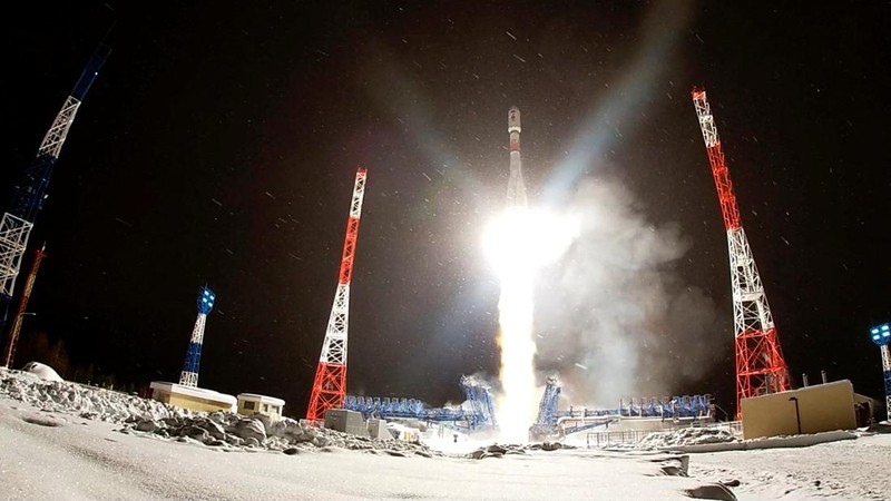 A Soyuz-2.1b rocket booster carrying a spacecraft for defence purposes blasts off from its launchpad at the Plesetsk Cosmodrome in the Arkhangelsk region, Russia, in this still image from video released March 3, 2025. Russian Defence Ministry/Handout via REUTERS ATTENTION EDITORS - THIS IMAGE HAS BEEN SUPPLIED BY A THIRD PARTY. NO RESALES. NO ARCHIVES. MANDATORY CREDIT.