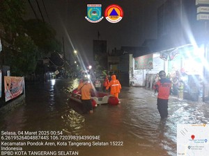 Banjir Landa 5 Kecamatan di Tangerang Selatan, 1.870 Rumah Terdampak