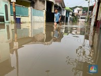 Penampakan Banjir Terjang Tambun Utara Bekasi, Ketinggian 60 Cm-70 Cm