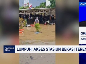Video: Perjalanan KRL Bekasi Terganggu Akibat Banjir