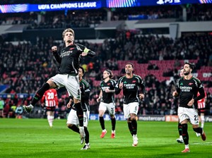 Rekor Baru Tercipta Setelah Arsenal Bantai PSV Eindhoven 7-1 di Liga Champions