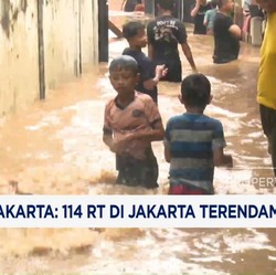 Video: 114 RT Jakarta Masih Terendam Banjir & 2 Ruas Jalan Tergenang