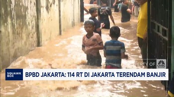 Video: 114 RT Jakarta Masih Terendam Banjir & 2 Ruas Jalan Tergenang