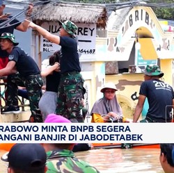 Video: Prabowo Perintahkan BNPB Segera Tangani Banjir Jabodetabek