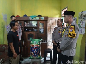 Kapolres Blitar Kota Beri Bantuan Keluarga Pasutri Korban Bus Ugal-ugalan