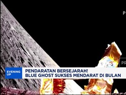 Video: Momen Bersejarah! Blue Ghost Sukses Mendarat di Bulan