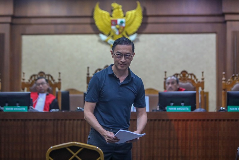 Thomas Lembong/Tom Lembong Terdakwa kasus importasi gula sekaligus Mantan Menteri Perdagangan Thomas Trikasih Lembong atau Tom Lembong saat menjalani sidang perdana di Pengadilan Tipikor, Jakarta, Kamis (6/3/2025). (CNBC Indonesia/Faisal Rahman)
