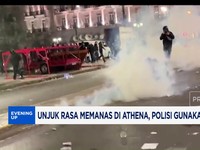 Video: Unjuk Rasa Memanas di Athena, Polisi Gunakan Gas Air Mata