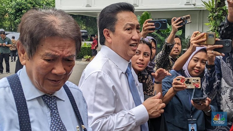 Pengusaha RI, Hilmi panigoro menemui Presiden Prabowo Subianto di Istana Kepresidenan. (վ/Emir Yanwardhana)