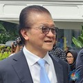 Pengusaha RI Franky Widjaja, menemui Presiden Prabowo Subianto di Istana Kepresidenan. (CNBC Indonesia/Emir Yanwardhana)