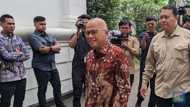 Pengusaha RI, Hilmi panigoro menemui Presiden Prabowo Subianto di Istana Kepresidenan. (վ/Emir Yanwardhana)