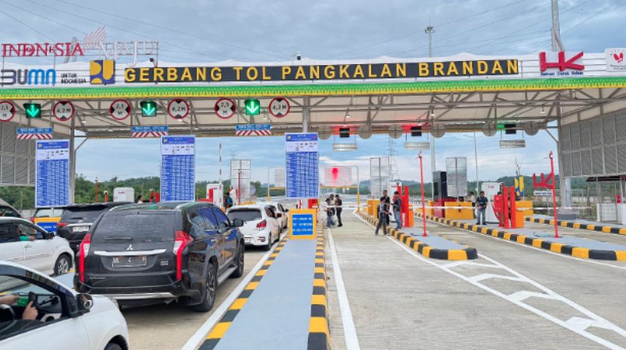 PT Hutama Karya (Persero) (Hutama Karya) mengumumkan bahwa perusahaan akan segera mengoperasikan tanpa tarif Jalan Tol Binjai – Langsa Seksi Tanjung Pura – Pangkalan Brandan sepanjang 18,85 Km mulai Selasa (11/3/2025). (Dok. Hutama Karya)