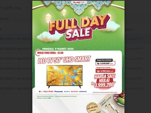 Diskon Heboh Smart LED TV 50 UHD di Transmart Full Day Sale