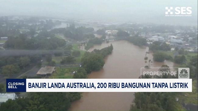 Banjir Landa Australia, 200 Ribu Bangunan Tanpa Listrik