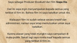 Video: Produser Umumkan Film Musikal Siapa Dia Batal Dirilis, Ada Apa?