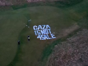 Video Vandalisme di Resor Golf Trump: Ditulisi Gaza Tidak untuk Dijual