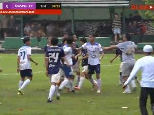 Liga MULIA Ramadhan 2025 di Makassar Ricuh, Pemain Baku Hantam