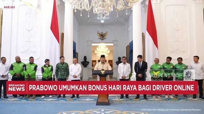 Video: Prabowo Umumkan Bonus Hari Raya Untuk Ojek Online