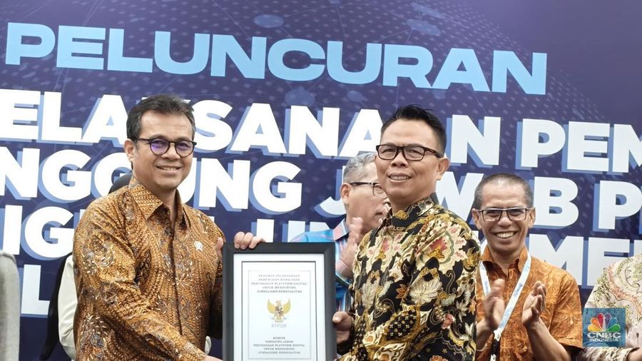 Wakil Menteri Komunikasi dan Digital (Komdigi) Nezar Patria. (CNBC Indonesia/Novina Putri Bestari)