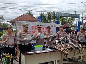 Ratusan Motor Diamankan Saat Polres Lahat Bubarkan Balap Liar