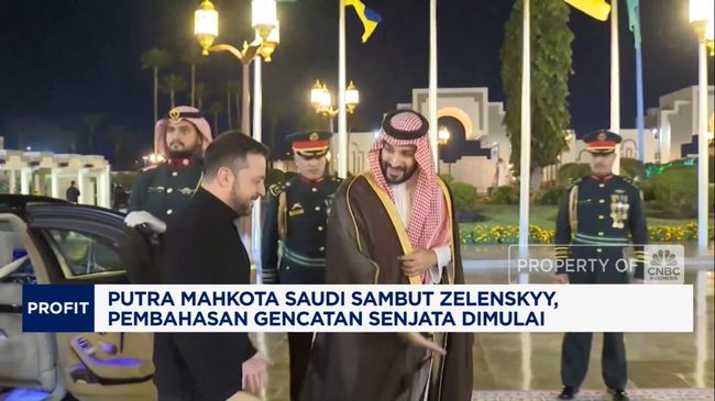 Video: Putra Mahkota Saudi Sambut Zelenskyy, Bahas Gencatan Senjata