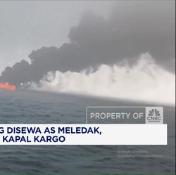 Video: Kapal Tanker Yang Disewa AS Meledak-Tabrakan Dengan Kapal Kargo