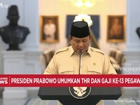 Video: Presiden Prabowo Umumkan THR & Gaji ke-13 ASN