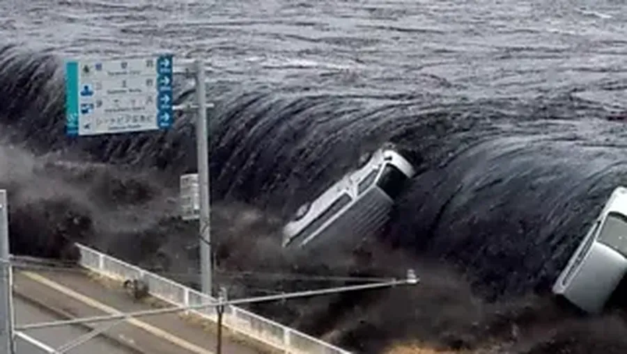 Tsunami Fukushima. Japan, 11th March 2011 (JIJI PRESS/AFP via Getty Images)