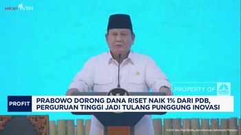 Video: Prabowo Dorong Tingkatkan Dana Riset Naik 1% dari PDB