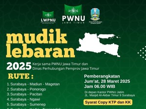 Mudik Gratis NU 2025, Cek Rute Jatim hingga Jadwal Keberangkatan