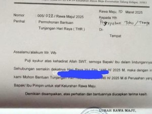 Lurah Rawa Maju Minta THR ke Paguyuban Tahu Tempe Pakai Kop Pemkab Banyuasin