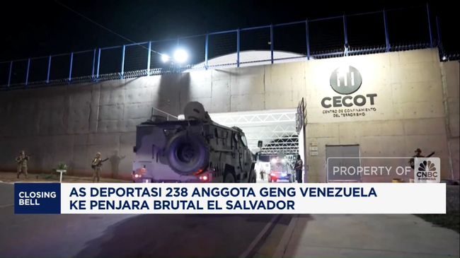 Video: AS Deportasi 238 Anggota Geng Venezuela ke Penjara El Salvador