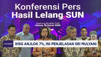 Video: IHSG Anjlok 7%, Ini Penjelasan Sri Mulyani