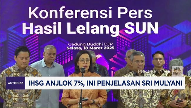 IHSG Anjlok 7%, Ini Penjelasan Sri Mulyani