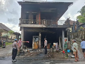 Ruko di Tabanan Ludes Terbakar, Diduga Akibat Arus Pendek Listrik